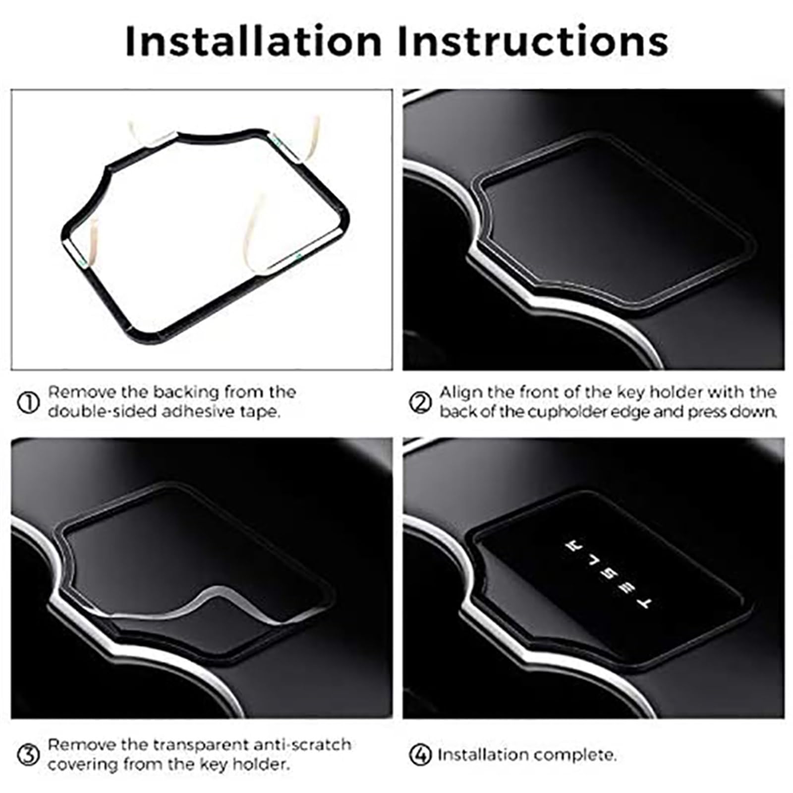 Black Key Card Holder Alcantara Key Protector Case Cover For - Foto 4