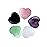 YATOJUZI 5PCS Natural Heart Healing Crystals Rose Quartz Amethyst Heart Love Stones Set Bulk Polished Pocket Palm Thumb Gemstones Chakra Reiki Balancing