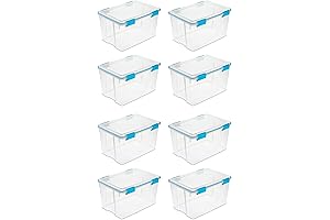 Sterilite 32 Quart Gasket Box, 8 Pack