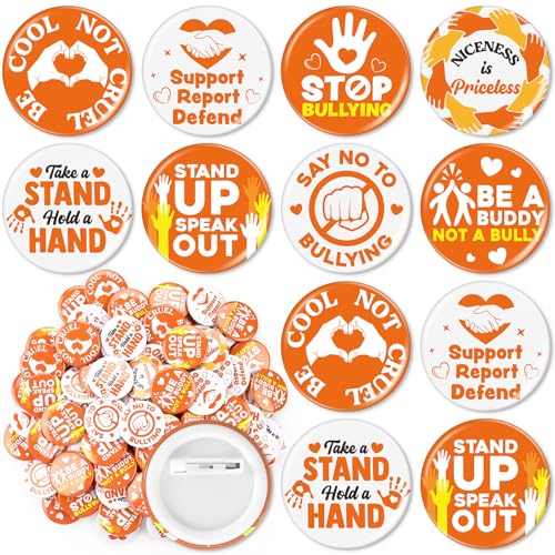 Weekgrat 200 Pcs Anti Bullying Badges Pins Bulk - Against