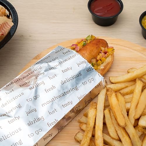 Miniatura 11 de Restaurantware Bag Tek - Bolsas para perros calientes de 3.7 x 1.2 x 9.2 pulgadas, 100 envoltorios pequeños para perros calientes, resistentes al