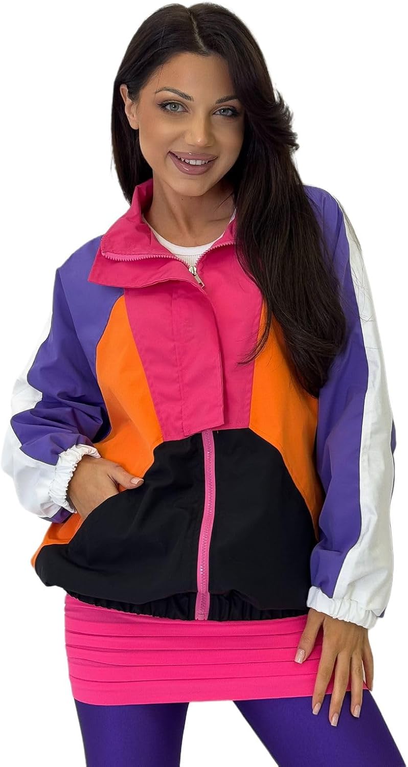 Rain Jacket for Women, Windbreaker, Spring Jackets, Light Waterproof Raincoat, 80s and 90s Outfit