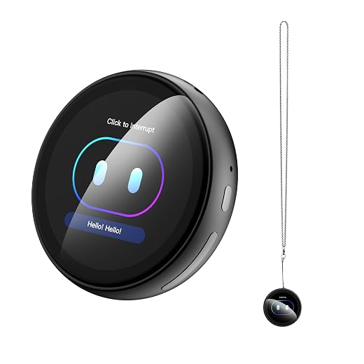 ZNP Digital Badge AI Companion, Wearable Translation Translator with HD Touchscreen, Real-Time Interactive Reactions, Bluetooth 6.0 Portable Pin for Travel Business & Life