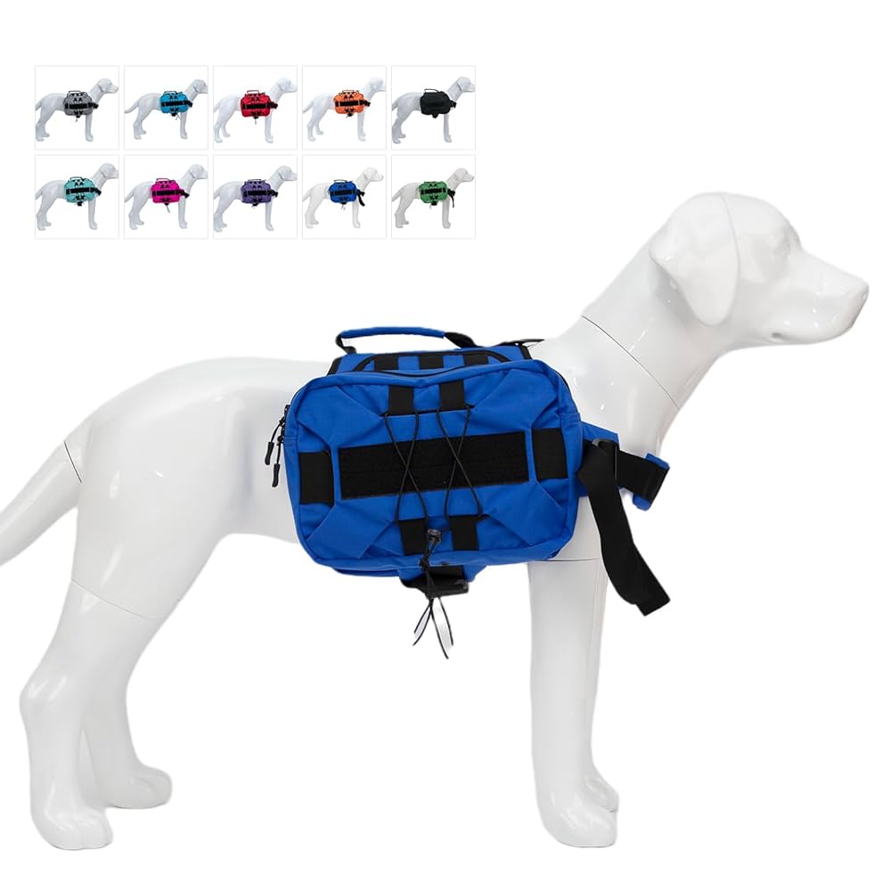 Large Dog Backpack, Outdoor Hound Saddle Bag Dog Pack With Side Pockets For Small Medium Large