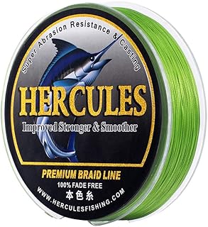 HERCULES Braided Fishing Line, Not Fade, 109-2187 Yards PE Lines, 8 Strands Multifilament Fish line, 10lb - 120lb Test for...