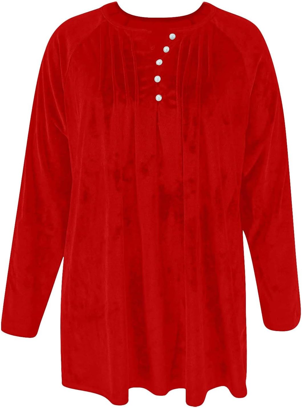 Women Pleated Button Down Velvet Tunic Tops Dressy Loose Elegant Dressy Shirts Long Sleeve Party Blouses Plus Size
