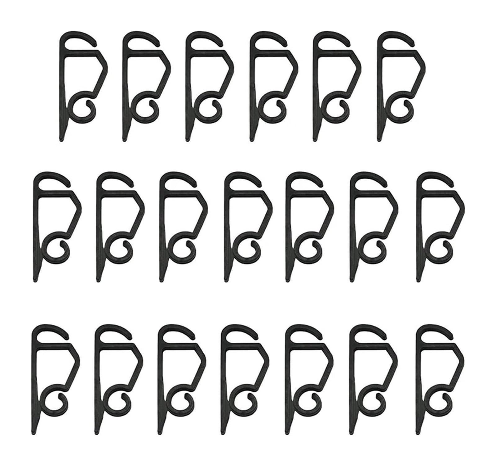 DQZRTUECA Gutter Hooks Outdoor Light Hook String Clips Wire Clamp for Holiday Decor(20pc Black)