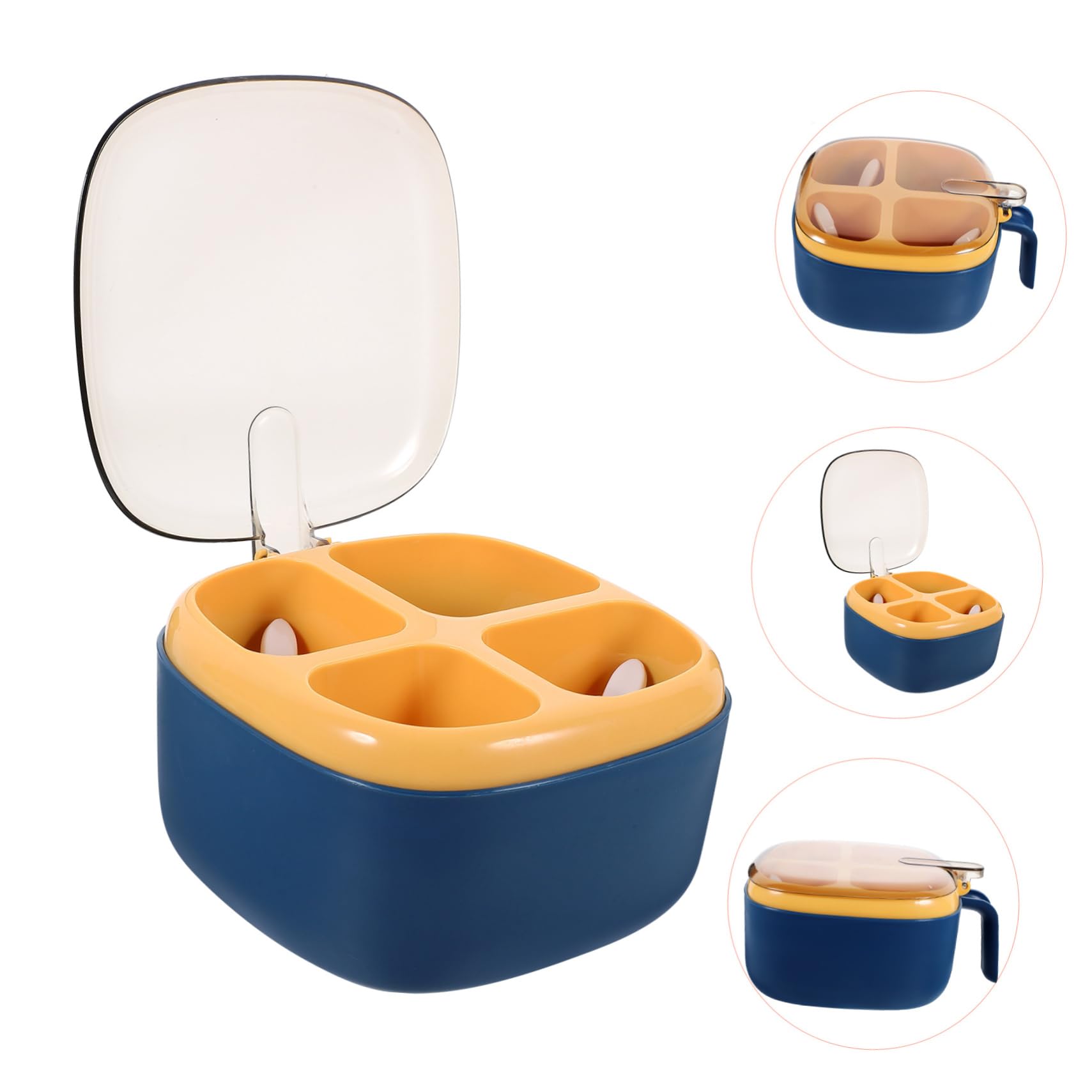 Cabilock Boîte De Rangement Efficace Pour Assaisonnements 5 Compartiments Pots À Épices Récipients Pour Condiments Délicats Cuisine