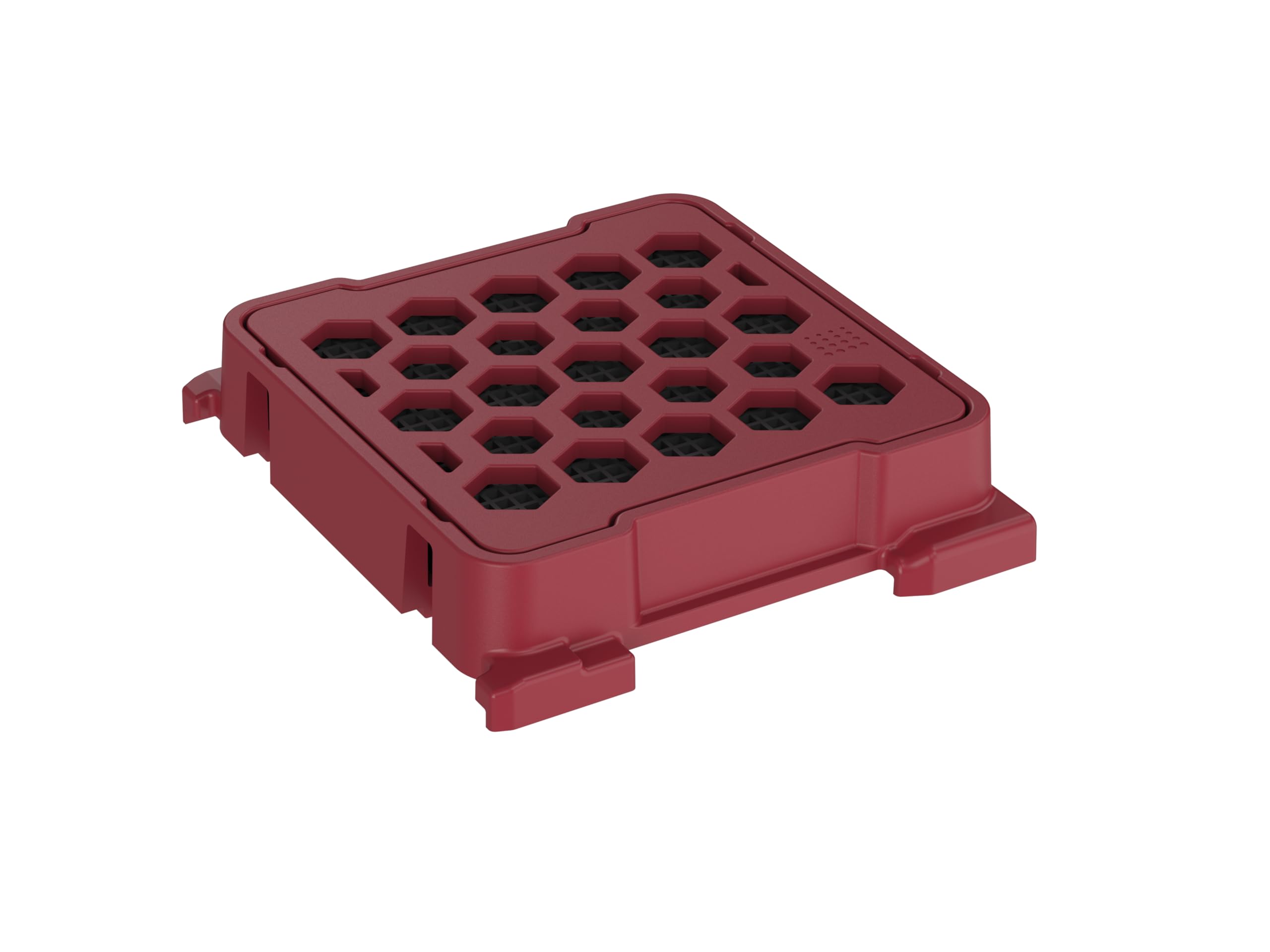 BORA KGF Geruchsfilter Kühlschrank Cool, Aktivkohlefilter, Luftfilter, Geruchsneutralisierer, Gegen Lebensmittelgerüche, Geruchskiller, Rot