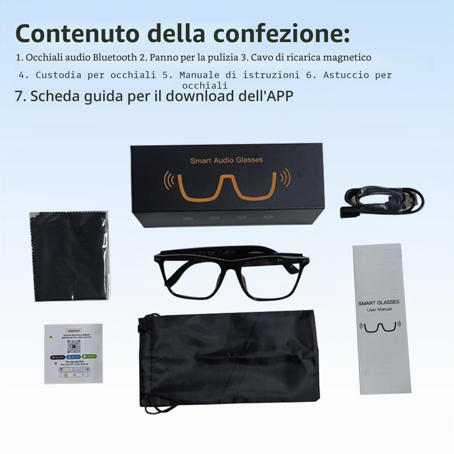 Occhiali intelligenti per traduttore AI con chat GPT, traduzione in tempo reale, occhiali Bluetooth per uomini e donne con oltre 160 lingue, lenti fotocromatiche, supporto audio/video