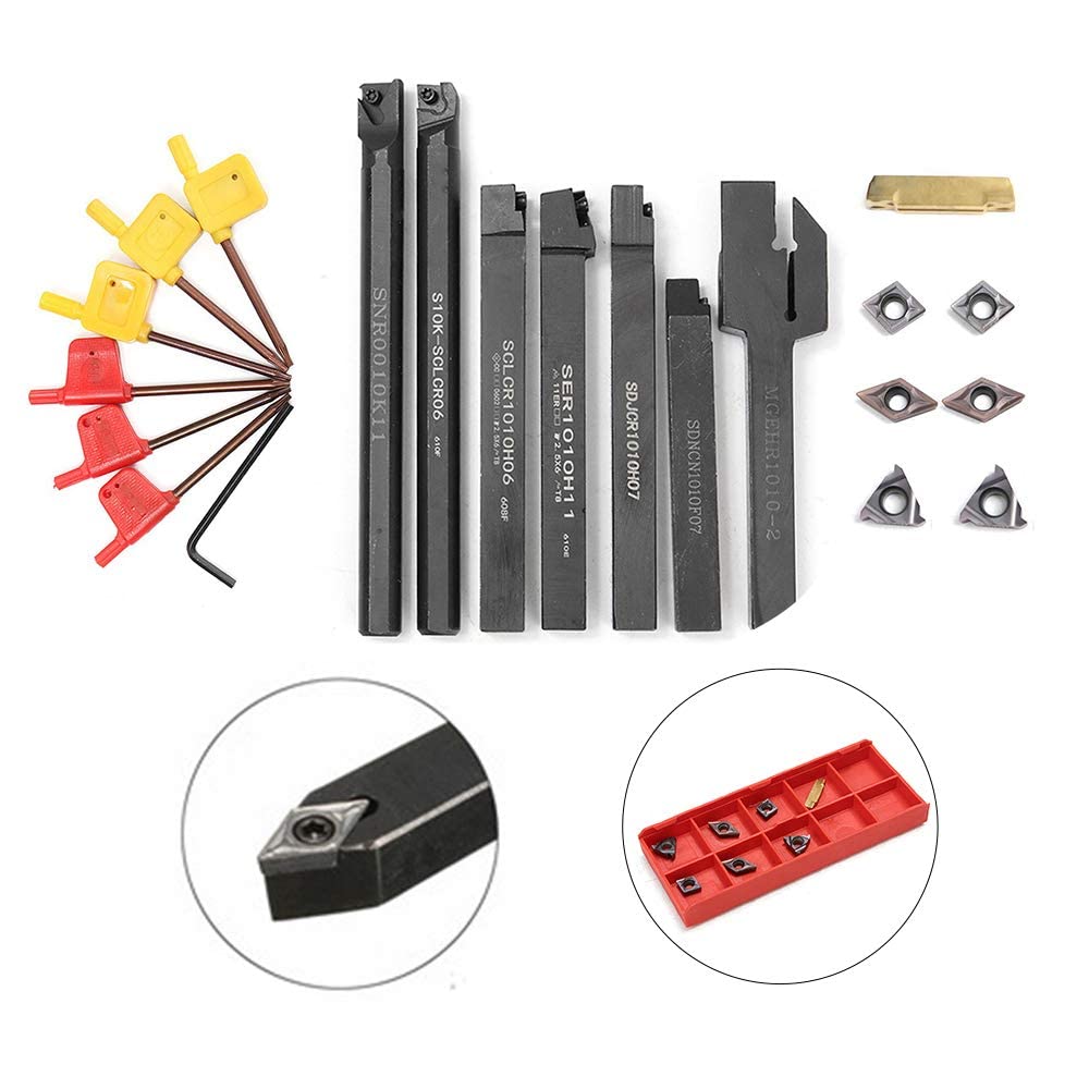Amazon | fannybuy 旋盤 バイト 7本セット 10mm 超硬旋盤用 Amazon | fannybuy 旋盤 バイト 7本セット 10mm 超硬旋盤用