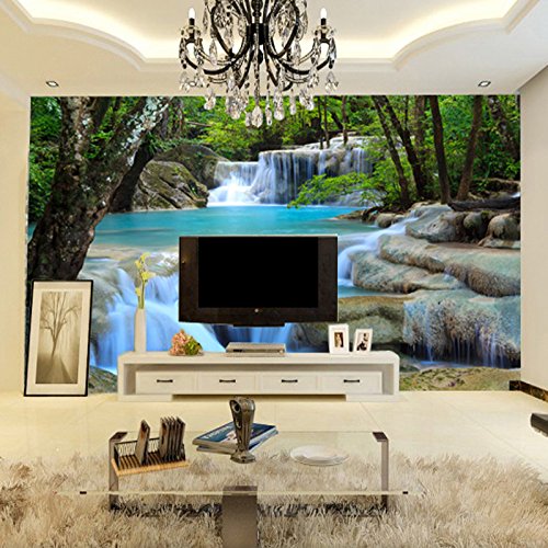 Mural 3D tapeta las i rzeki szer. 240 x wys. 167 cm dekoracja ścienna dom rzemiosło naklejka ścienna ścienna włóknina plakat naklejka do salonu