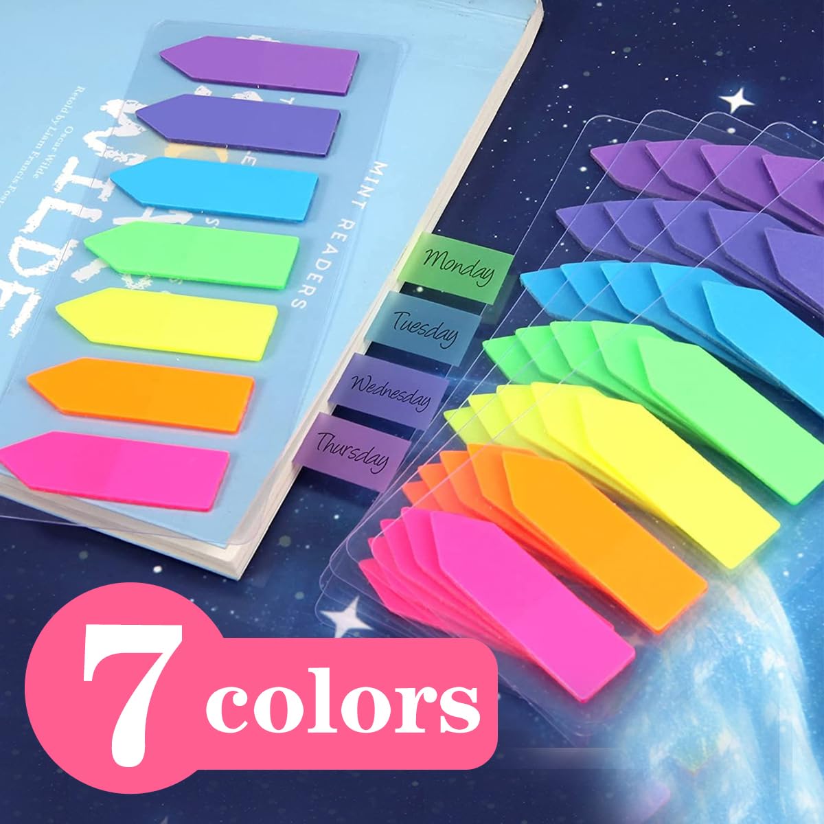 120 Pieces Reusable Sticky Tabs For Learning Multipurpose Index Book Bookmark Half Transparent Index Tabs File Classification Index Tabs - View #4