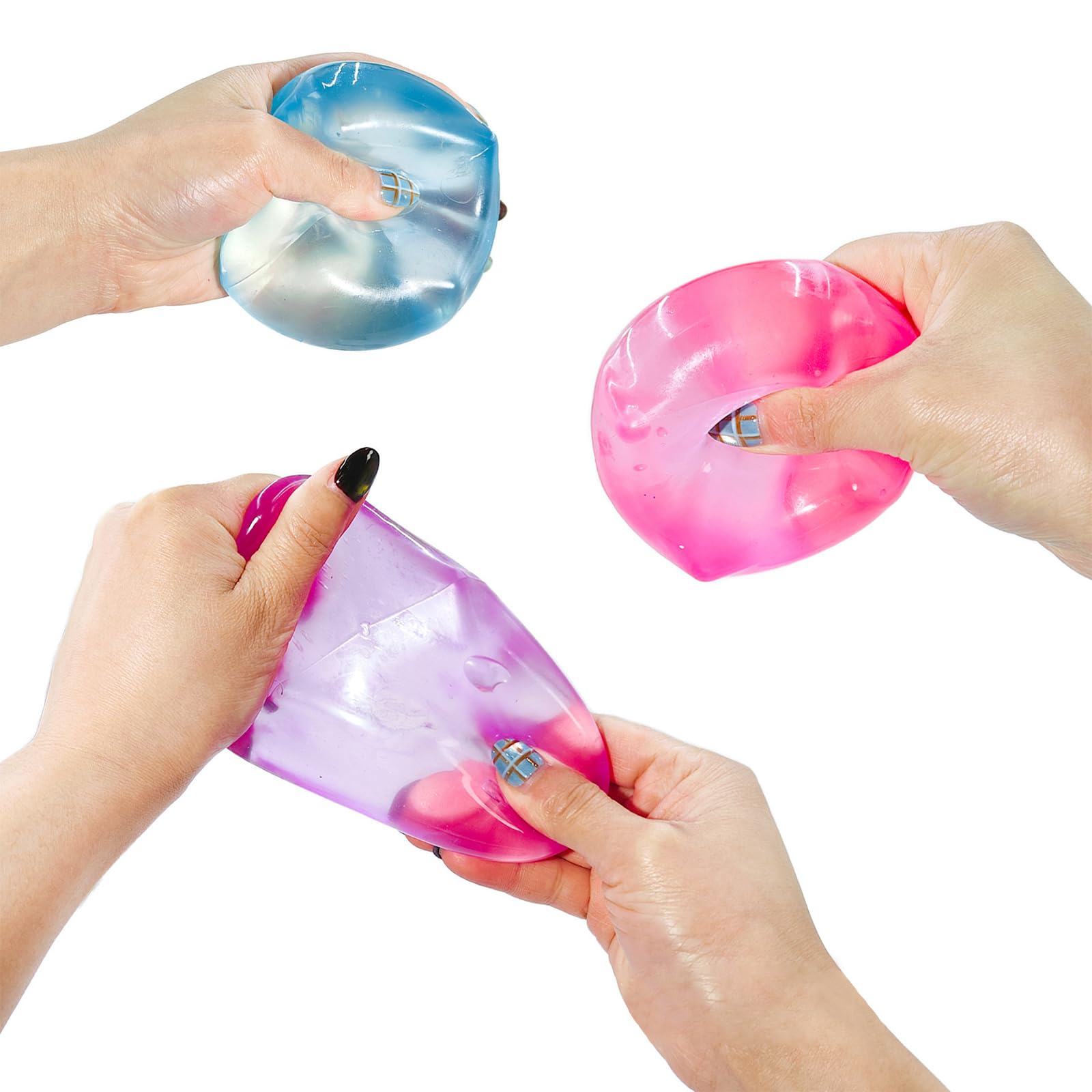 Nee Doh Nice Cube Squishy Fidget Toys Stress Ball Nice Ice Cube Toy Nee Doh Slow Rising Stress Relief Squishy Sensory Fidget Squeeze Toys Soft Anxiety Balls Party Favors Gift for Adult Kid (01-Blue) - 5