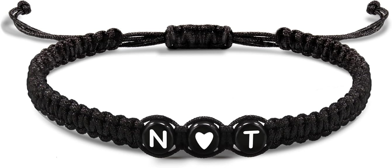 Initial Bracelets for Women Men's Bracelets Gifts for Girlfriend Boyfriend Letter Bracelets I Love You Gifts for Her Him Best Friend Birthday Gift Christmas Jewelry