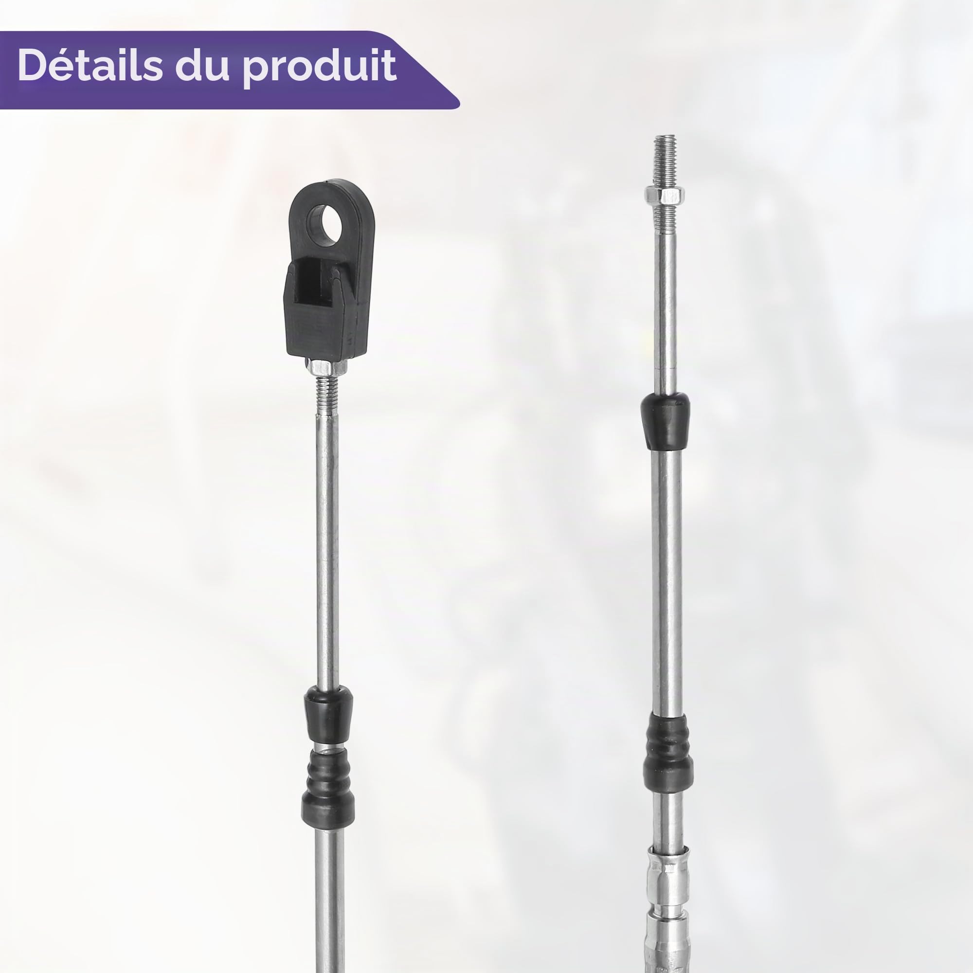 X AUTOHAUX Lot de 2 câbles de commande d'accélérateur pour moteur hors-bord Yamaha