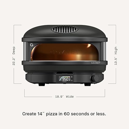Miniatura 8 de Gozney Horno de pizza Arc, negro hueso, quemador de gas, control de temperatura de precisión y cubierta de horno de pizza de arco, repelente a la