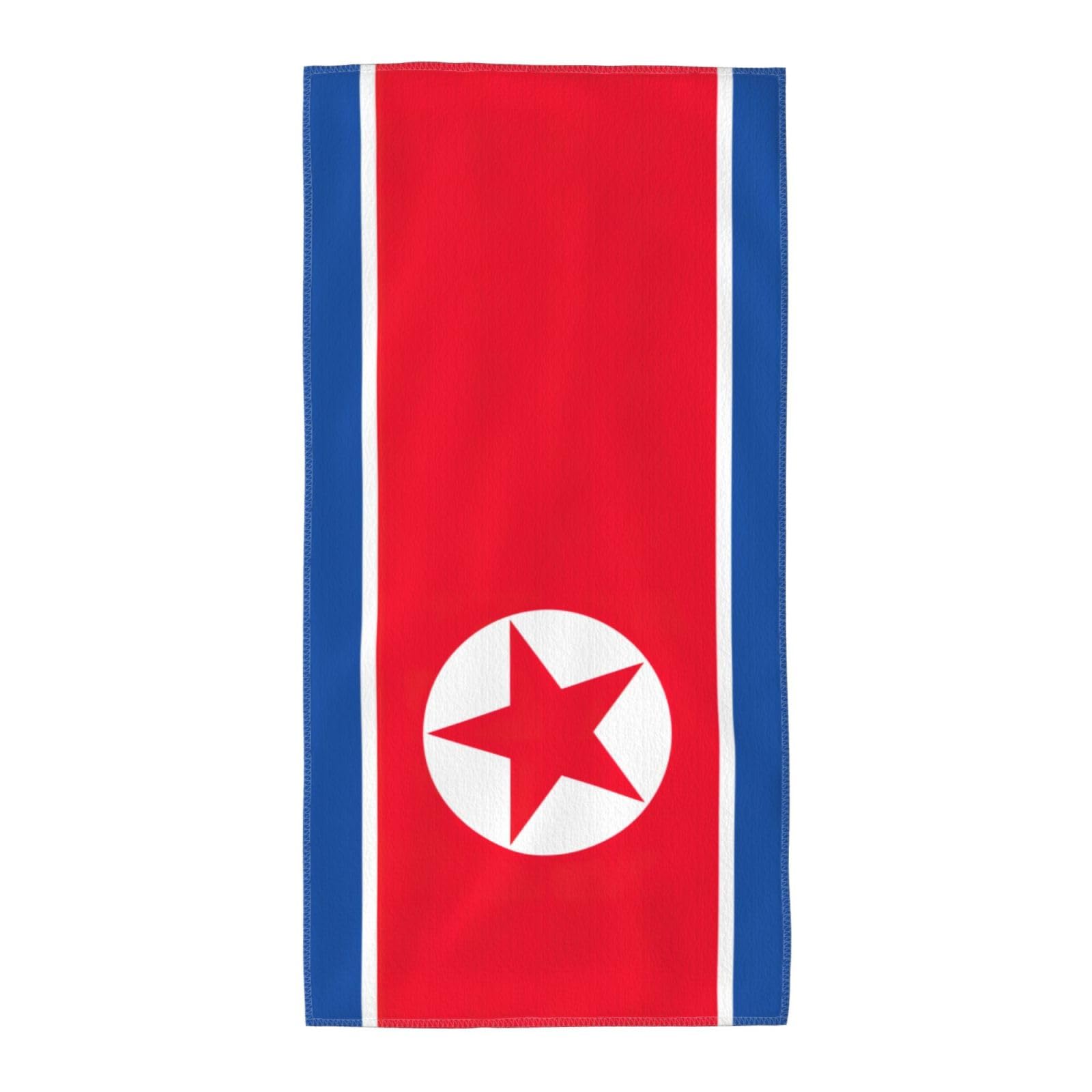 Korean Flag Fashion Printed Long Bath Towel For Pool Side Seaside Holiday
