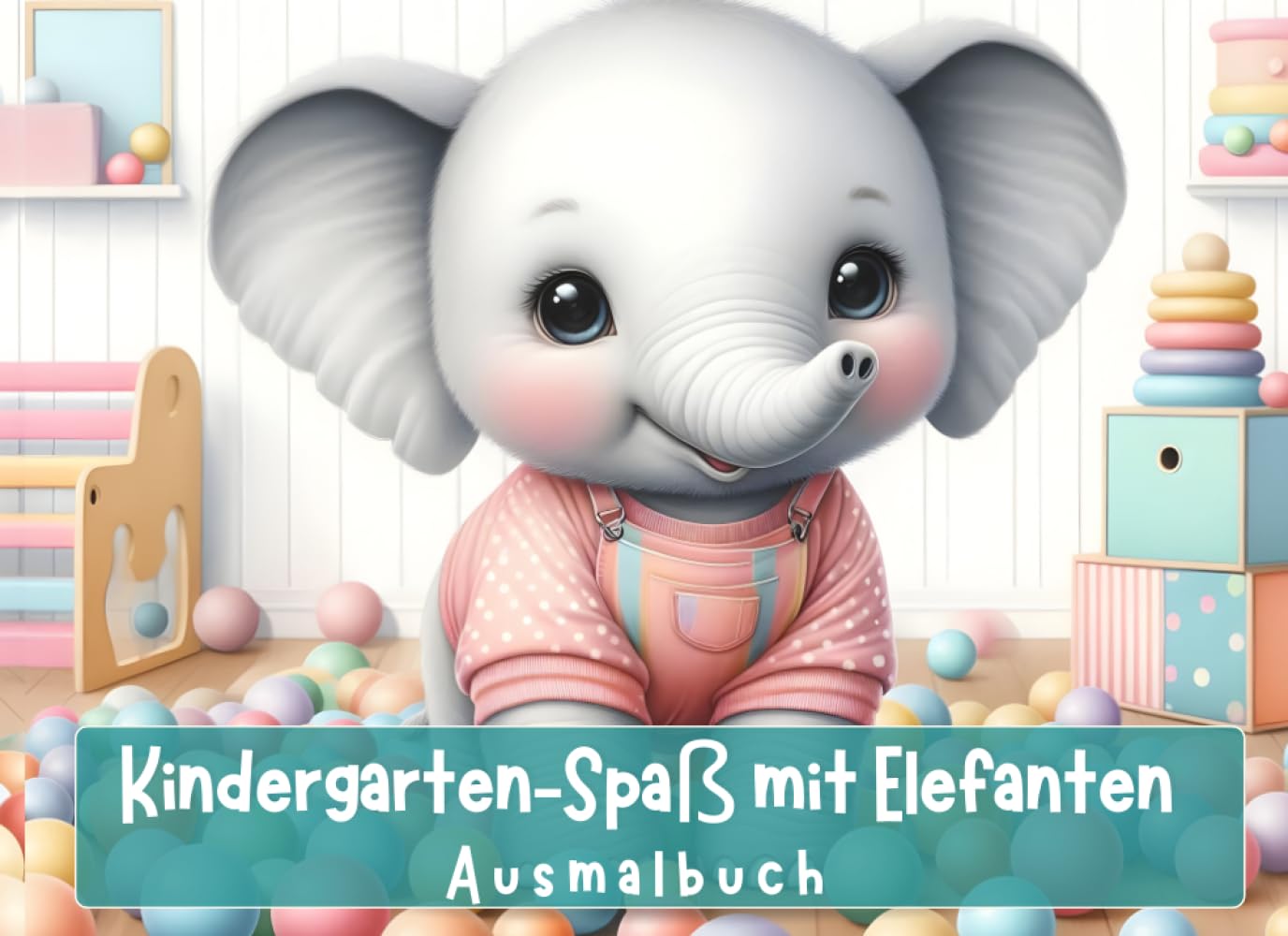 Kindergarten‑Spaß mit Elefanten, das Ausmalbuch.: 50 liebevolle Elefanten‑ und Tierfreund‑Szenen aus dem Kindergarten zum Entspannen, Lernen und ... ins hohe Alter. Ausmalbuch für Groß & Klein.