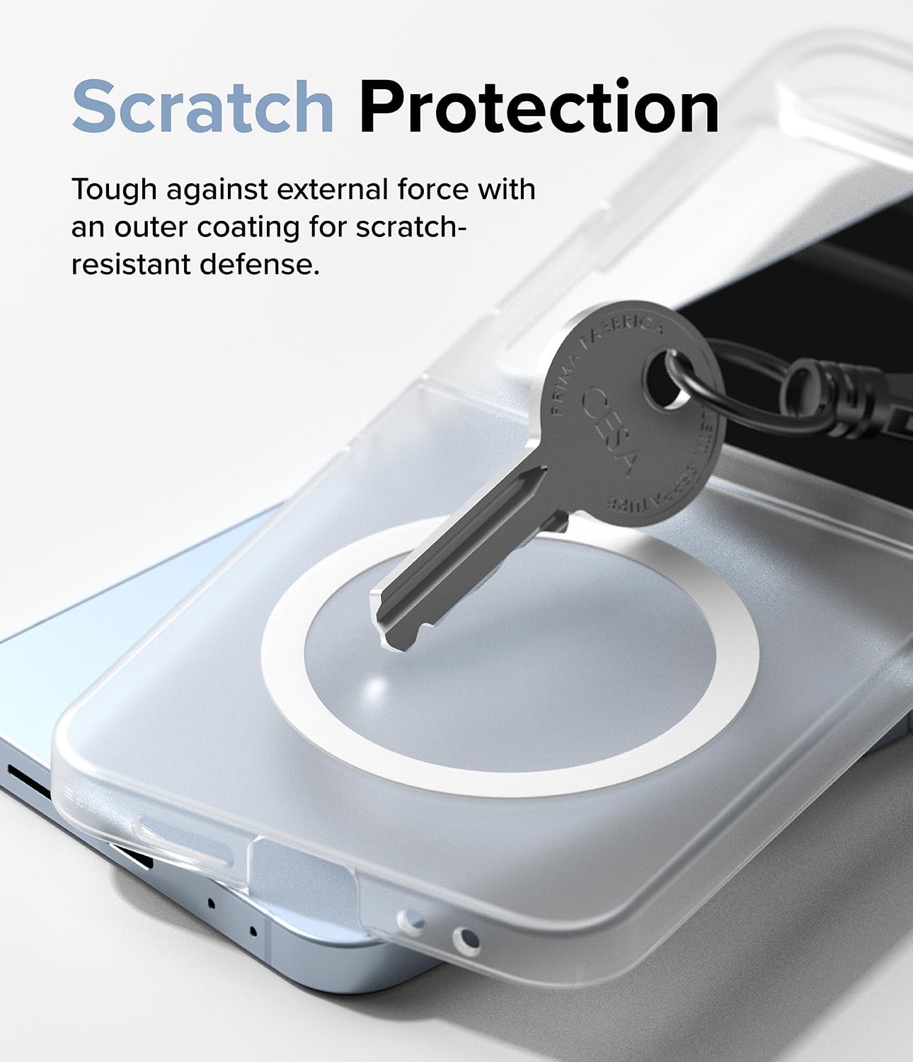 Ringke Slim [Compatible with MagSafe] Designed for Samsung Galaxy Z Flip 7 FE/Z Flip 6 Case for Women and Men, Solid Sleek Protective Phone Cover with Lanyard Hole - Magnetic Matte Clear