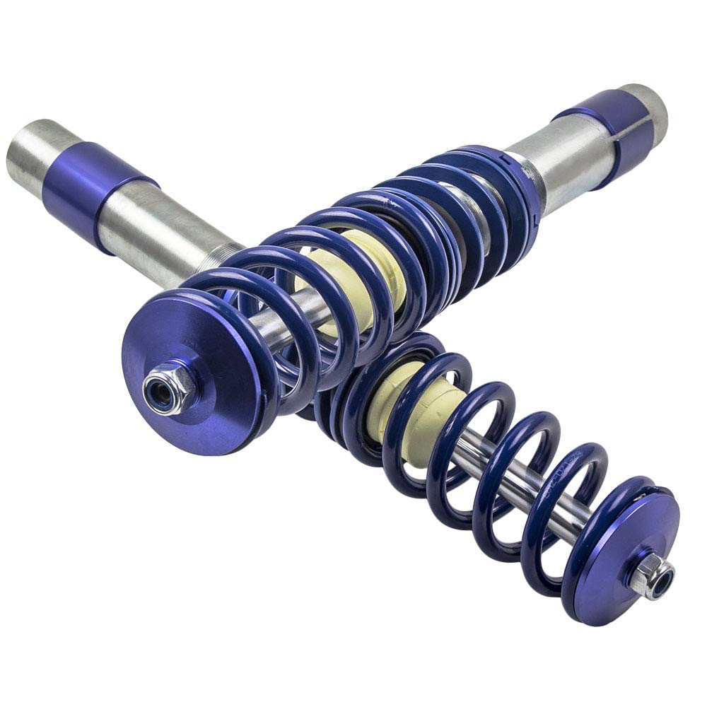 maXpeedingrods 4X Coilover, Amortiguador Roscado para BMW E39 5-Series Sedan 95-03, Suspensión con Muelle para 520i/523i/525i/528i/530i/ 520D/525D/TD/TDS/530D Azul