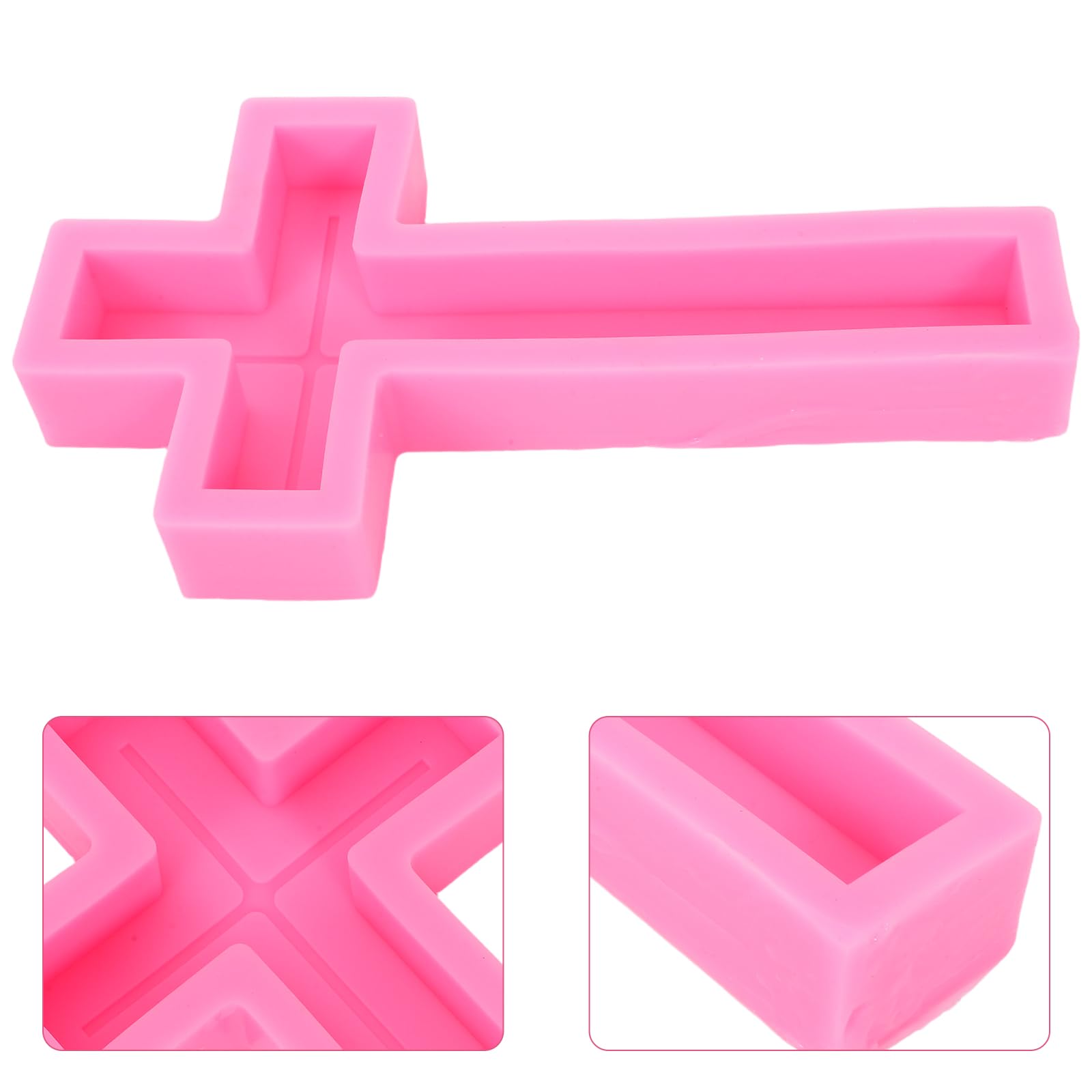 Toyvian Stampo in Silicone a Forma di Croce 33 CM per Candele Saponi e Resina Fai da Te Flessibile Resistente a Caldo e Freddo per Decorazioni e Artigianato Religioso Pasquale