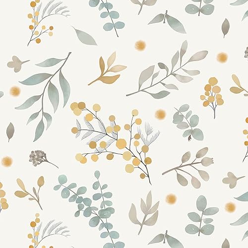 Papel tapiz de 15.3 x 118 pulgadas, papel tapiz floral de color morado y blanco, papel de contacto floral, autoadhesivo, extraíble, para decoración