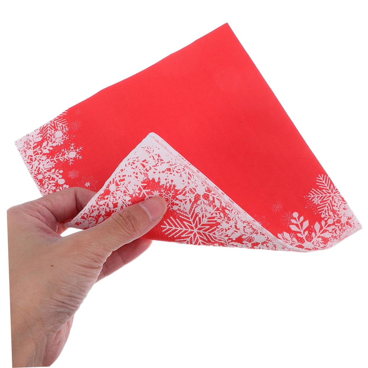 120piezas Pañuelos Para Fiestas Navideñas Servilletas De Papel Rojas De Desechables Para Cenas y Reuniones De