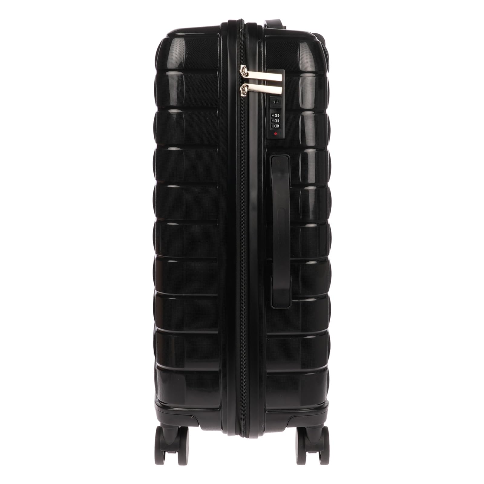 Christian Wippermann Maleta L 80 L, robusta carcasa rígida ABS, tamaño L, 44 x 66 x 28 cm, ligera con cerradura, 4 ruedas, giratorio de 360 grados, ideal para viajes, mediano y ligero, negro