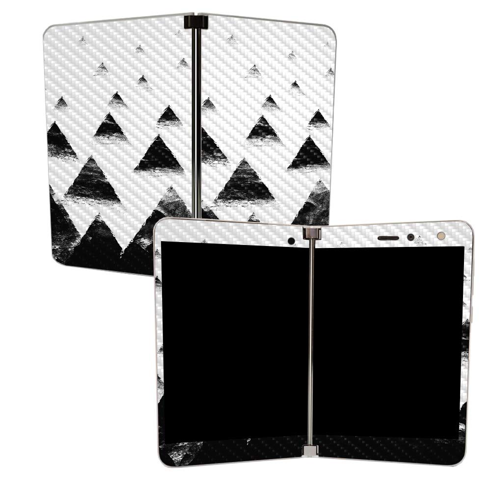MightySkins Carbon Fiber Skin for Microsoft Surface Duo - Black Hills | Protective, Durable Textured Carbon Fiber Finish | Easy to Apply, Remove, and Change Styles | Made in The USA