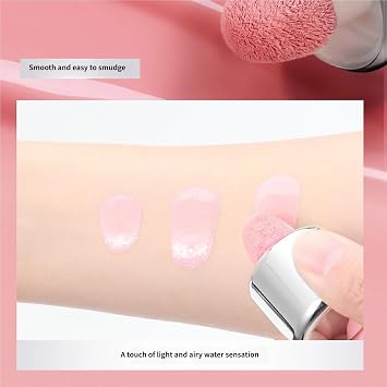 Liquid Blush, Jelly Color Liquid Blush, Long-lasting Blendable Liquid Blusher Lightweight Moisturizing Beauty Makeup for Cheeks (A)