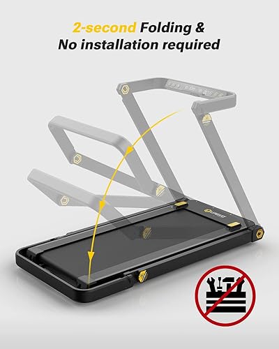 Miniatura 4 de UREVO Cinta de correr con escritorio, caminadora plegable 3 en 1 con escritorio extraíble, cinta de correr gratuita para debajo del escritorio,