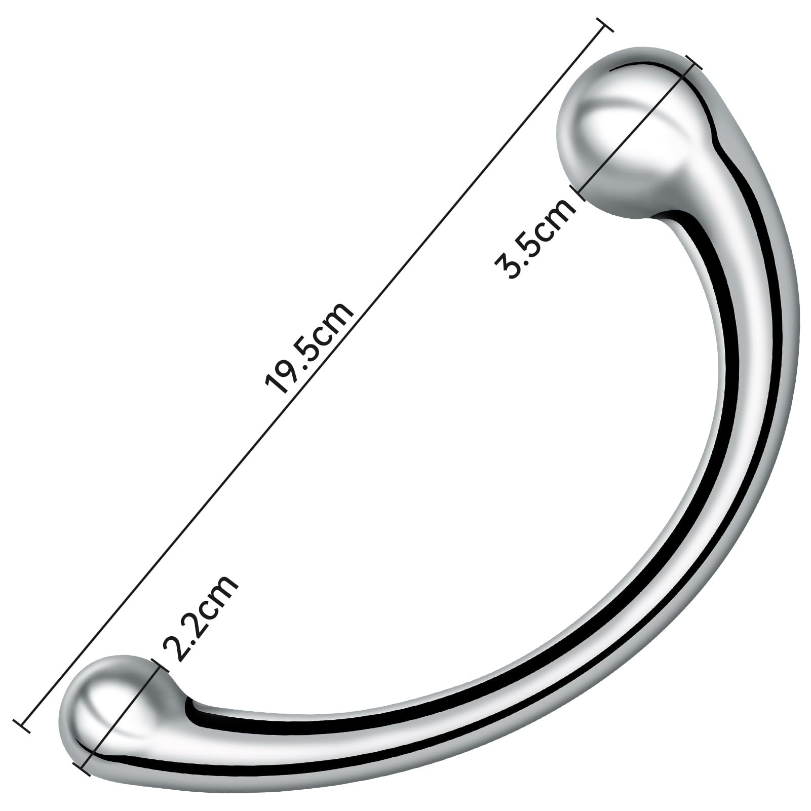 SXOVO Dildo Doppio in Acciaio Inossidabile - Dildo Anale in Metallo, Butt Plug Analesex Toy per Massaggio Prostata e Masturbazione Punto G, Toys Sessuali per Donna Uomini Coppie
