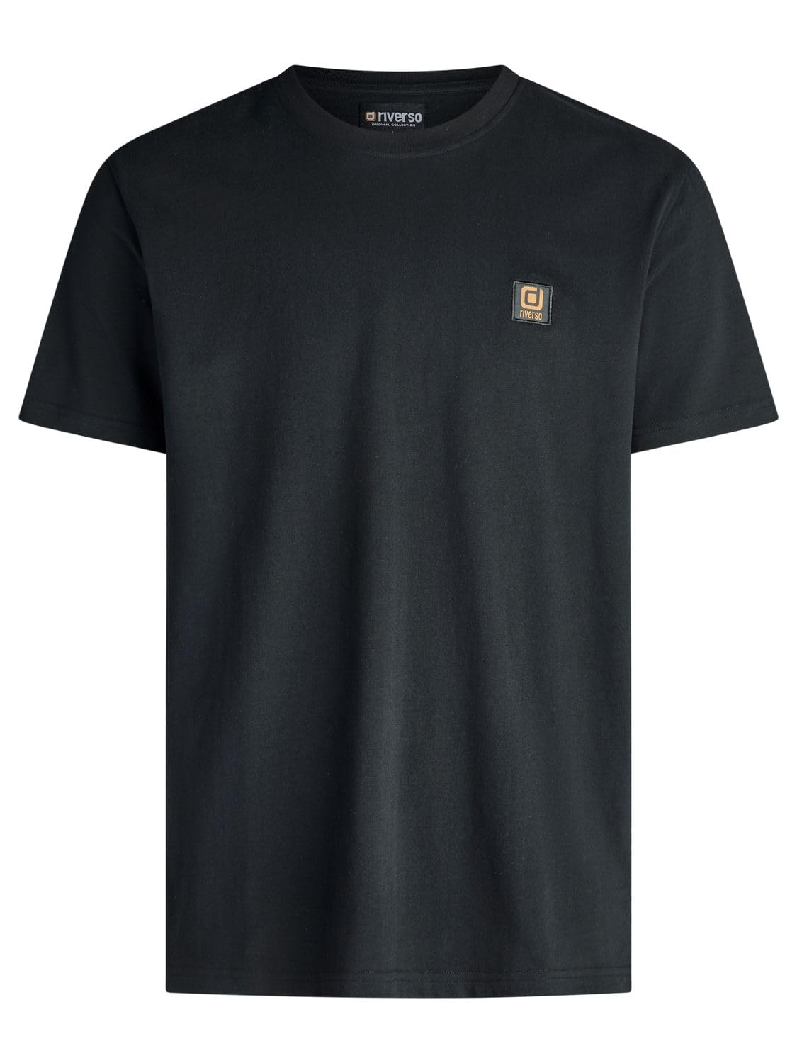 riverso Tshirt Herren Regular Fit RIVGino 3er Set Pack Rundhals Kurzarm | Sommer Tee Shirt Logo Schwarz Weiß Orange Grau Blau Gelb Grün S M L XL XXL 3XL 4XL 5XL