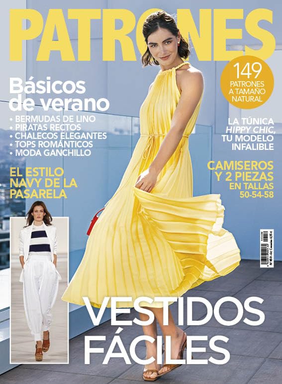 Revista Patrones #459 | Vestidos fáciles: Vestidos para vacaciones, Túnica Hippy chic, El estilo navy (Cultura y Ocio)