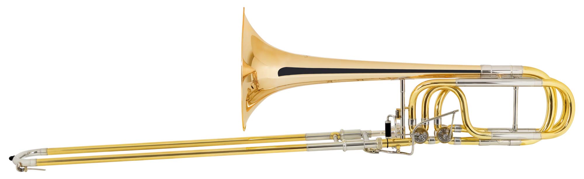 BP-18GL Bassposaune Goldmessing Bb/F/Gb/D mit Leichtkoffer | Goldmessing-Schallstück, Bb/F/Gb/D, Inline-Drehventile, Mundstück, Leichtkoffer