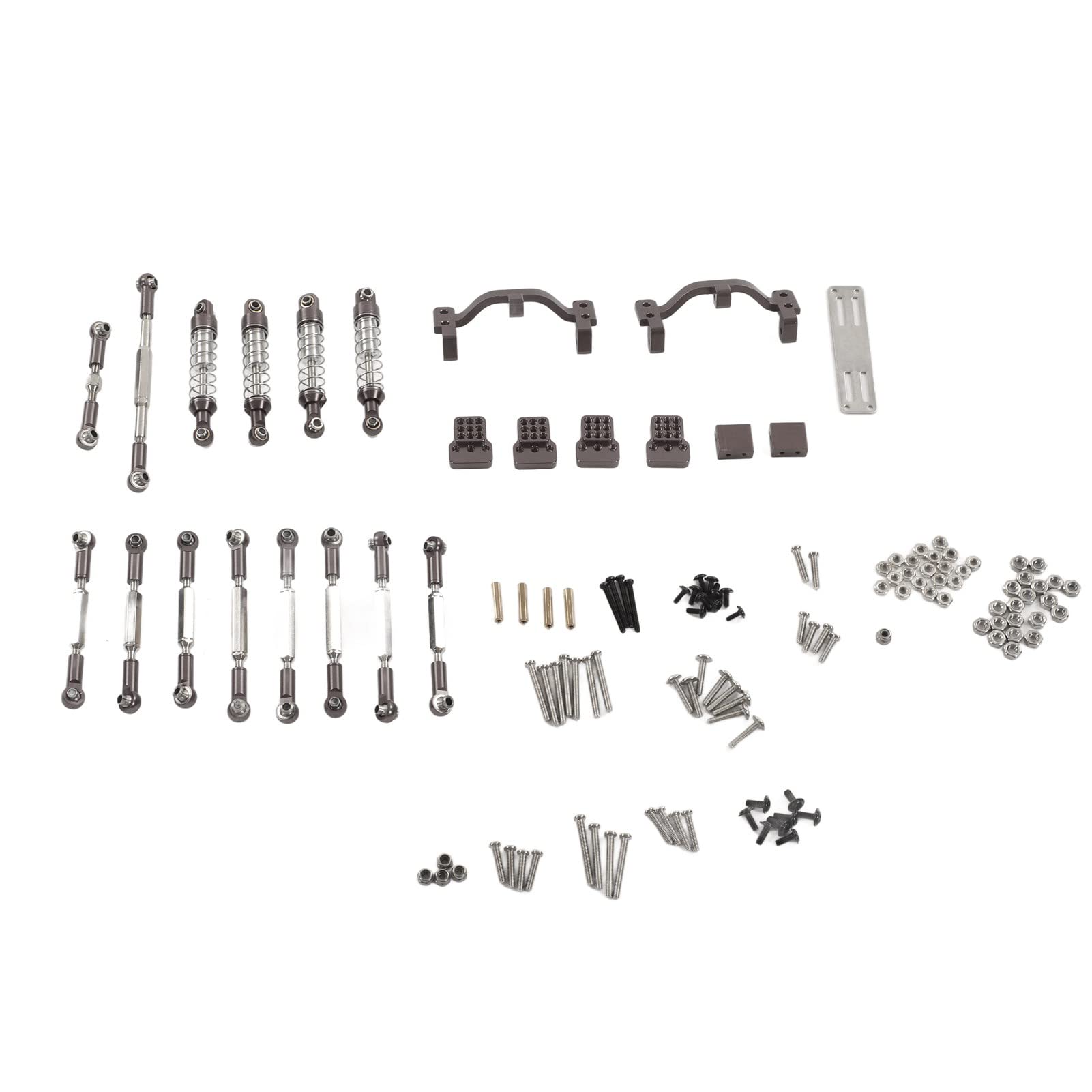 VGEBY RC Car Pull Rod Kit, Aluminum Alloy Shocks Absorber RC Car Pull Rod Kit for C24 C14 C14K C24K RC Car(Color) C24 Upgrade Parts Upgrades