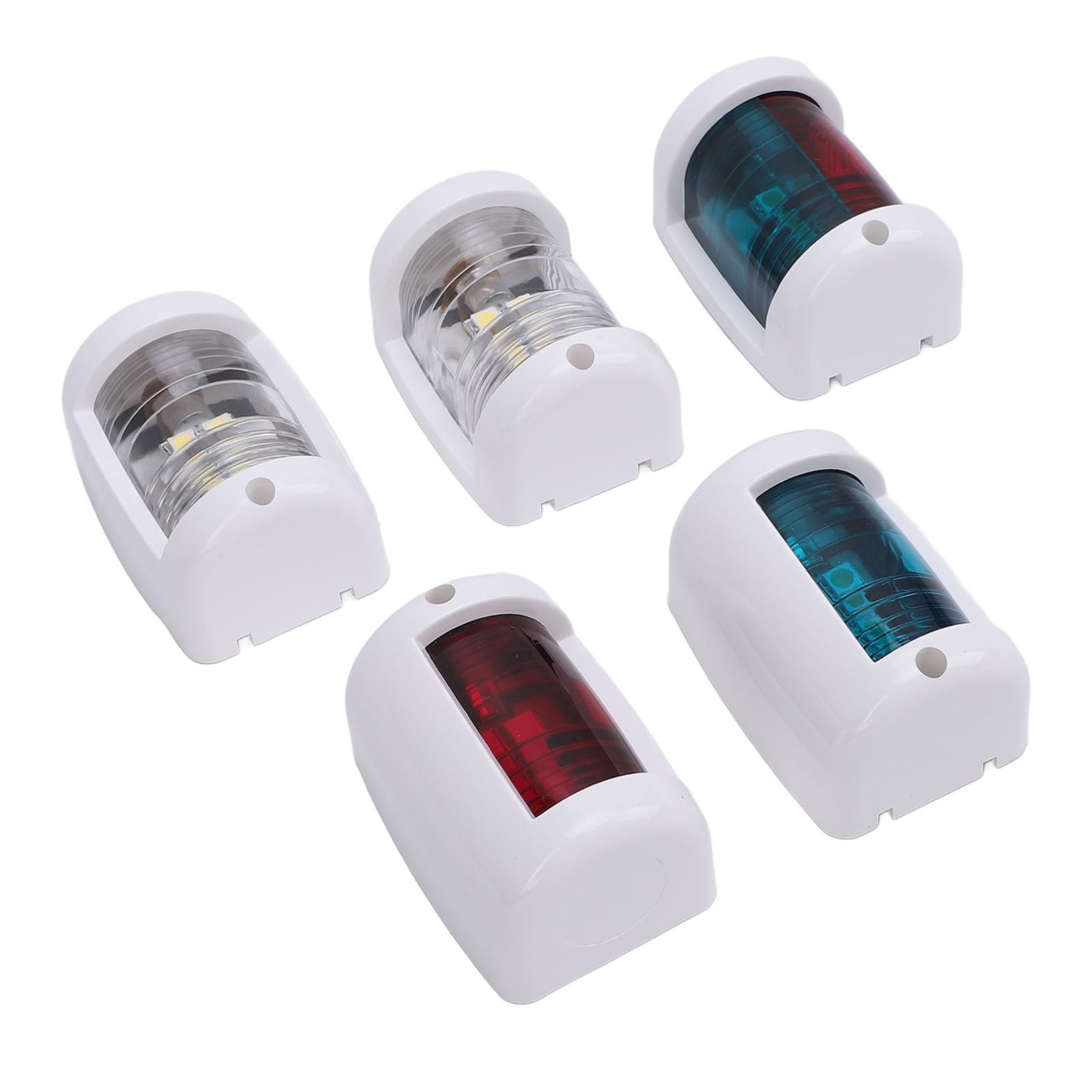 Kit luci di navigazione per barche 5 pezzi Ip66 Set Luce bianca laterale rossa verde per navi da 12 metri Dc12v 0,85w
