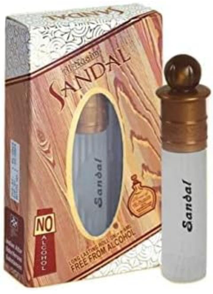 AL JALAL Sandal 6ml – Premium Fragrance for Long-Lasting Aroma Pure Natural Attar | Itra | Perfume Roll On | Alcohol Free | Long Lasting | Undiluted | Unisex-image-35