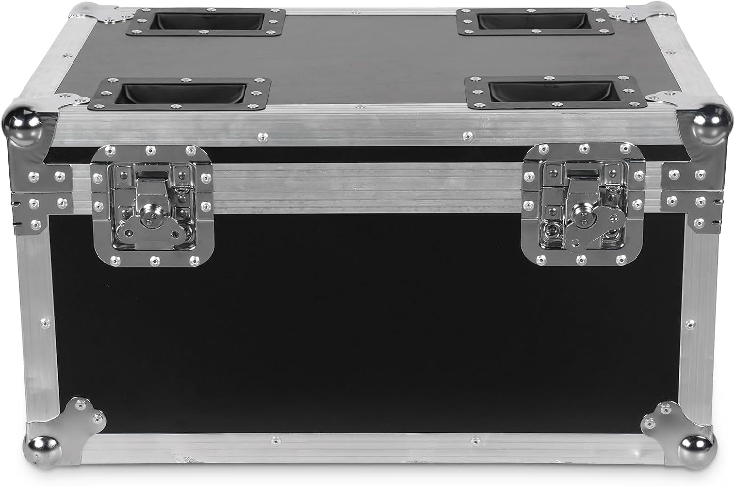 Flightcase per 4PCS COB Par LED, 68,5 x 43 x 34 cm, Valigetta di trasporto con Ruote e Maniglia Retrattile per un Facile Trasporto per Luci Par da Palco