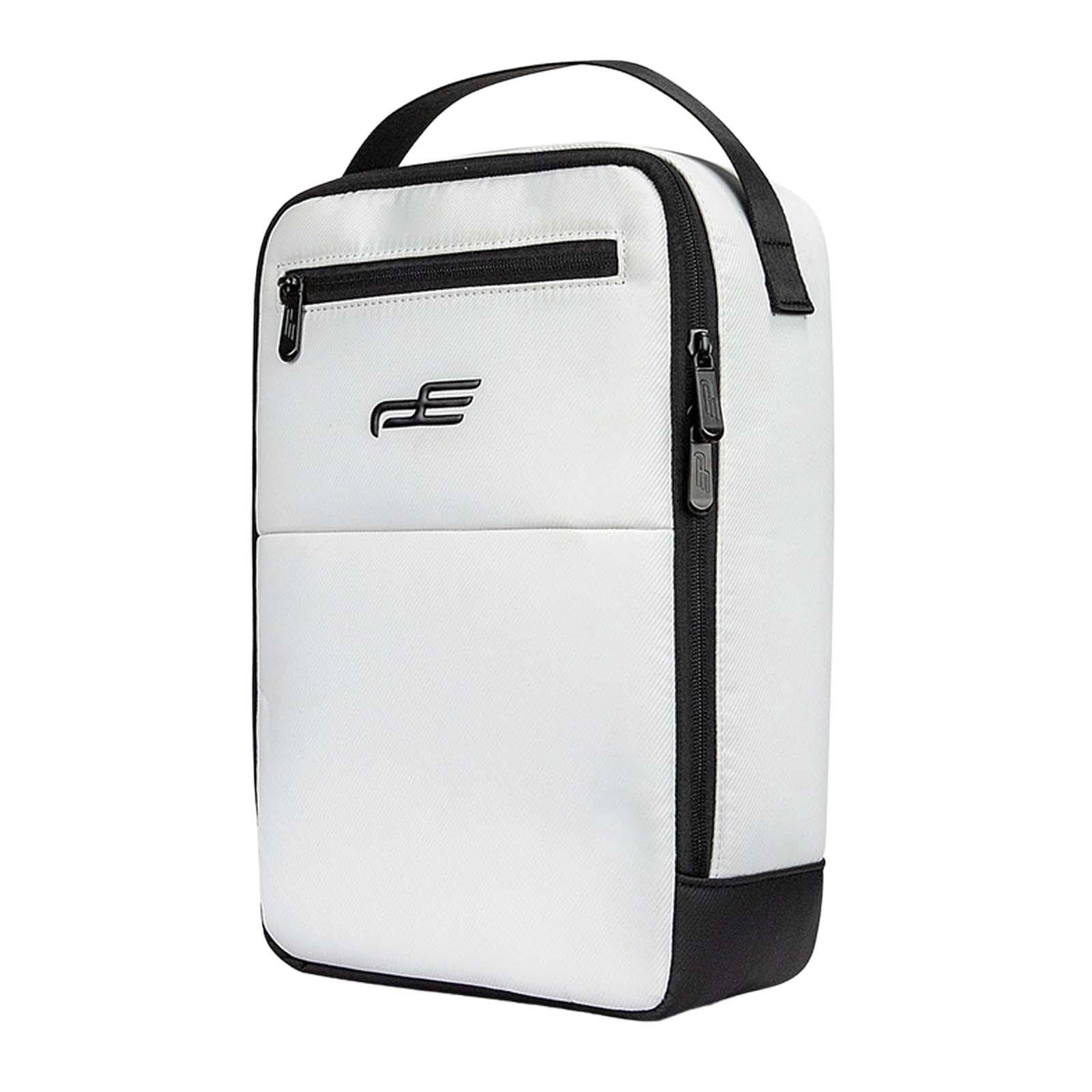 Golf Shoes Bag Golf Sneakers Bag Shoe Carrier Bags Zipper Tote Pouch Large Capacity Shoe Storage Organizer Bag Golf Gift for Men Women, White