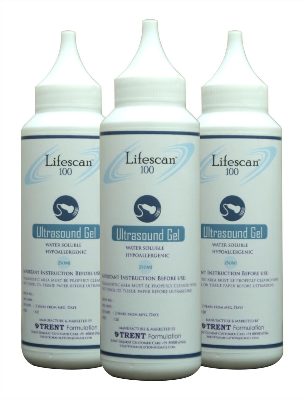 LIFESCAN 100 Ultrasound Gel Used for(USG,ECG,EEG,Physio) Diagnostic & thrapeutic Multipurpose (250ml X Pack of 3 Bottles) (B0D8J2R7BJ) Amazon Price History, Amazon Price Tracker