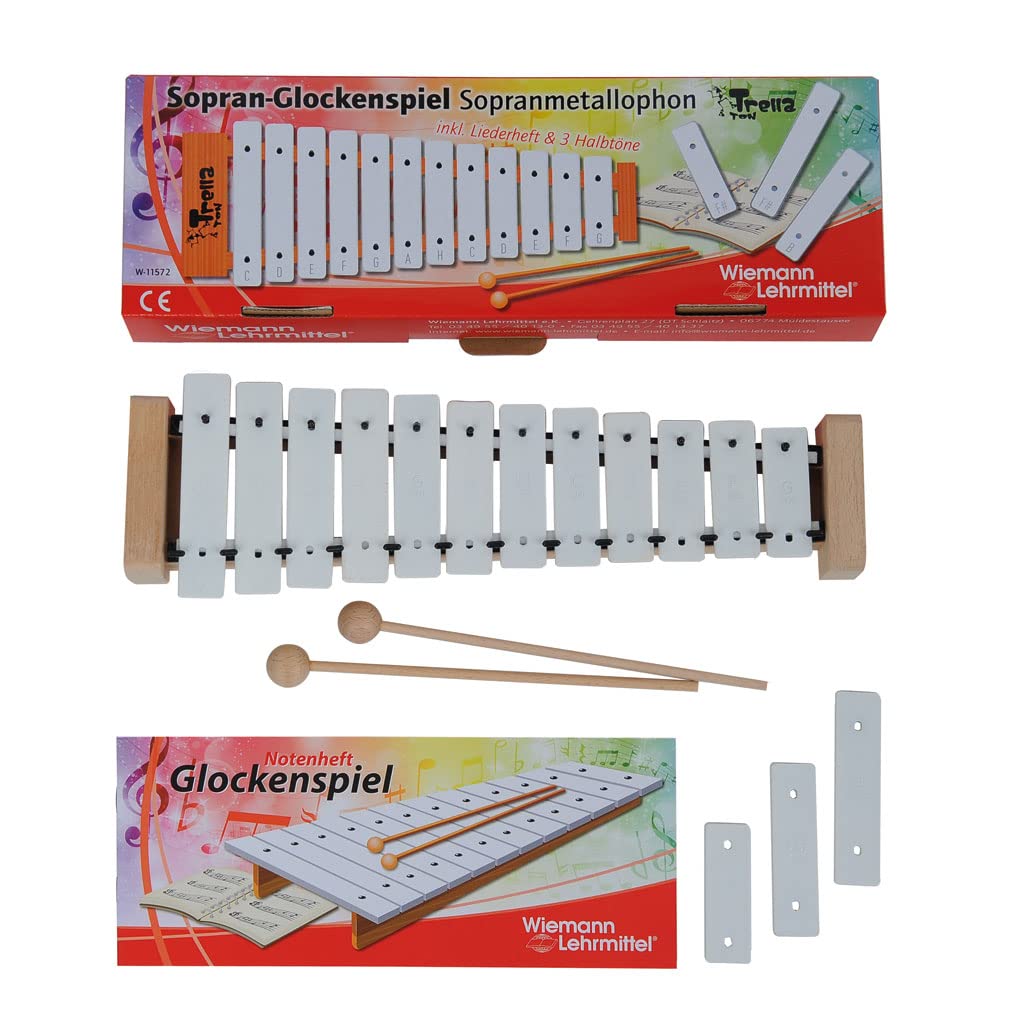Sopran-Glockenspiel inkl. 3 Halbtöne Sopranmetallophon | Wiemann Lehrmittel