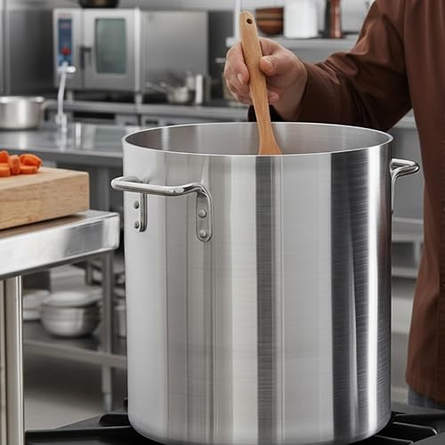 Miniatura 2 de Olla de aluminio resistente de 40 cuartos de galón  Olla multiusos para pasta, olla grande para estofado, olla a fuego lento, olla de cocina,