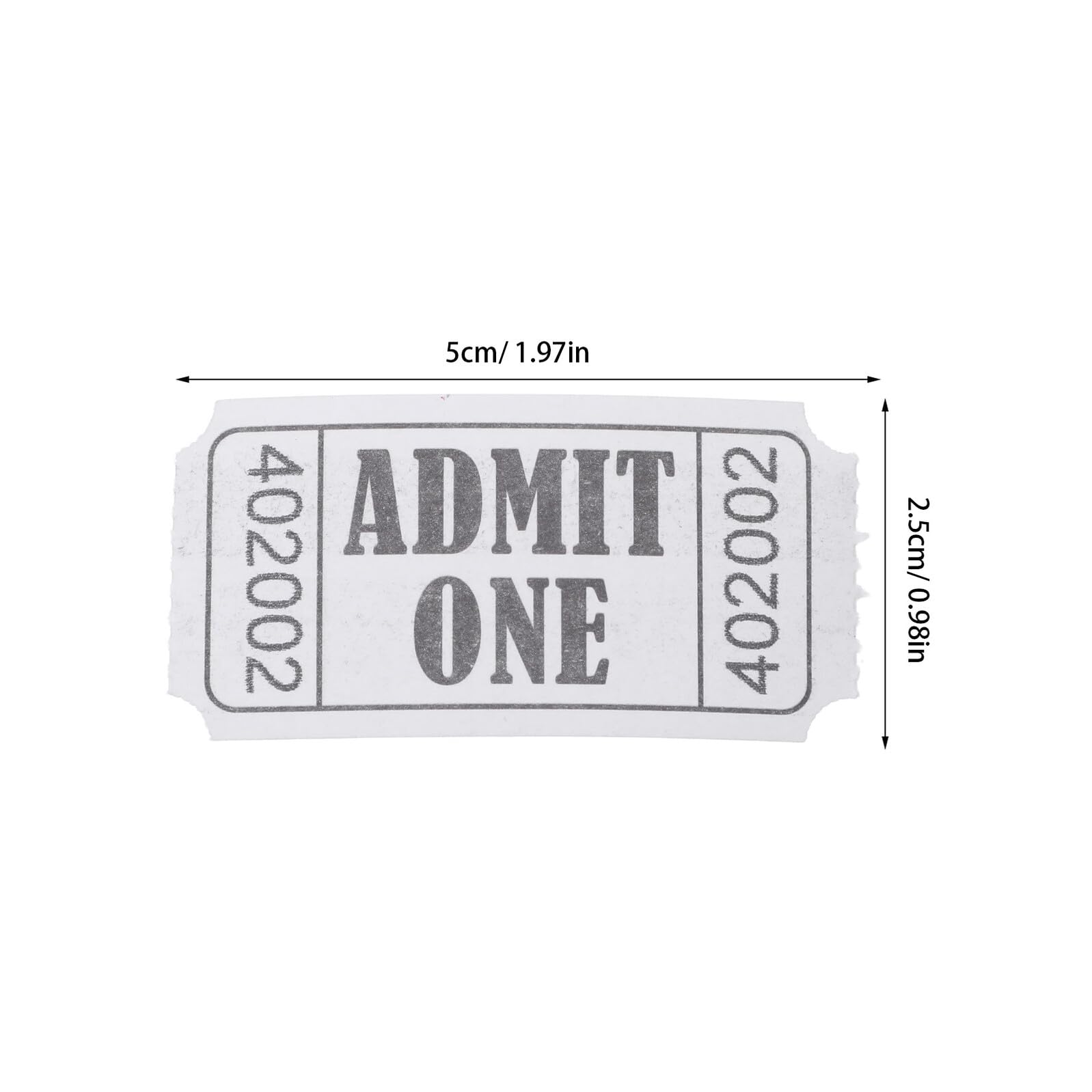 Rouleau de 2000 Billets de Tombola Numérotés en Papier Blanc Impression Solide, Design Élégant pour Récompense de Classe et Événements Festifs