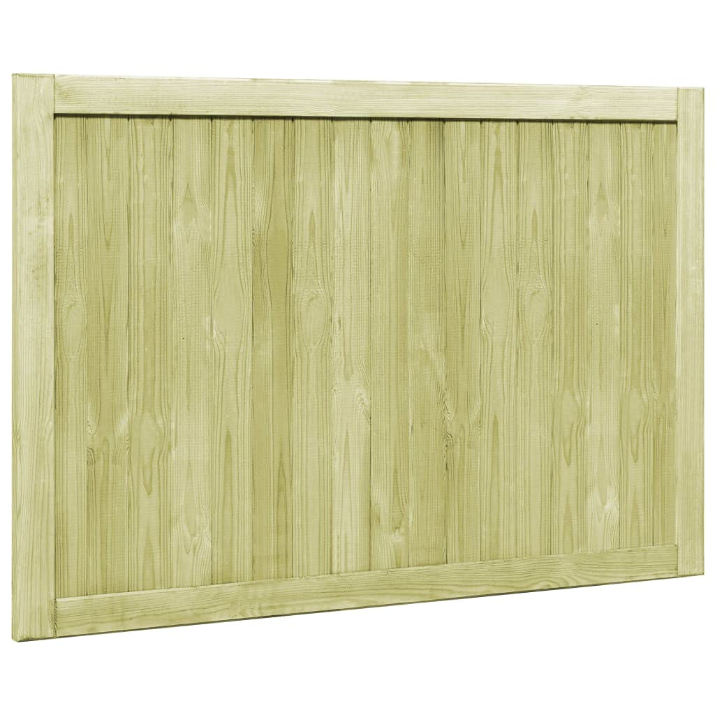 Festnight Puerta de Valla Madera, Cancela de Valla Doble Puerta Jardín Exterior, Resistente a la Intemperie y a la Putrefacción, Puerta de Pino Impregnada Verde 300x100 cm