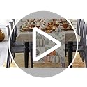 Fall Gray Pumpkin Table Runner, Autumn Thanksgiving Table Runners for Kitchen Dining Coffee or Indoor and Outdoor Home Parties Decor 13 x 72 Inches SK075 - Image 4