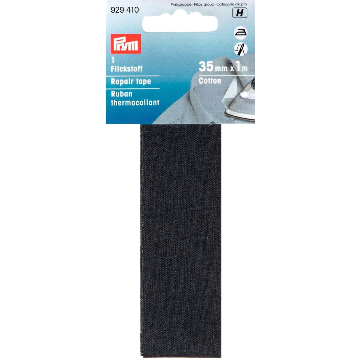 Prym Nastro Riparazione In Cotone Da Stirare - Grigio, 3,5 Cm X 1 Metro - 3