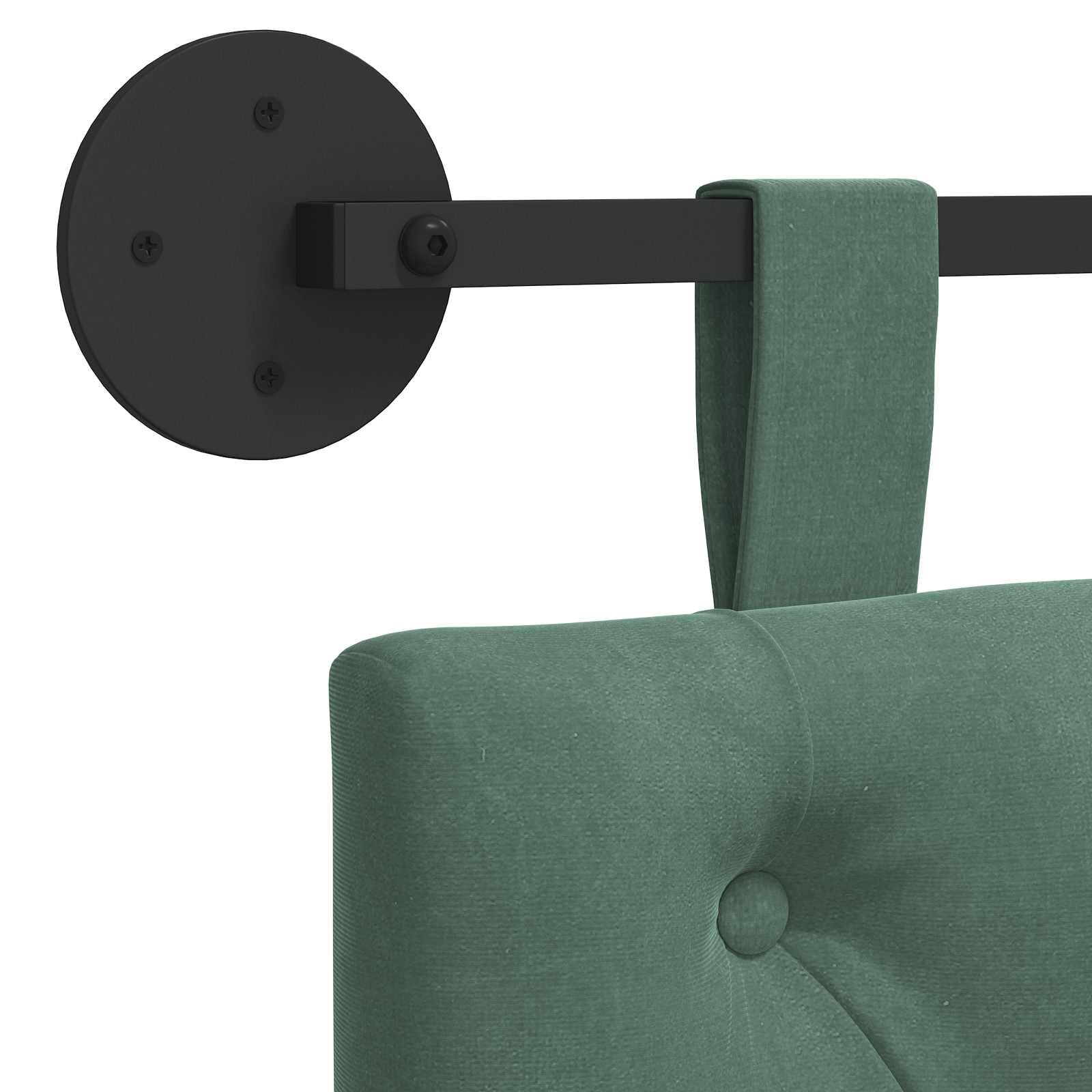 vidaXL Testiera sospesa Con luce LED Verde Mare Velluto, Letto Moderno, Testiera da Muro, Rivestita in Velluto, Legno Composito, Salvaspazio, Schienale Decorativo, Morbido