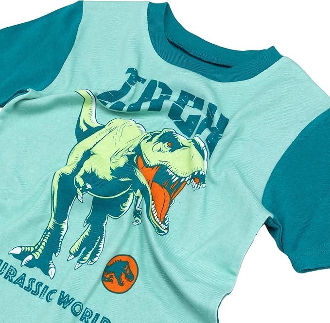 Jurassic World boys 4-piece Snug-fit Cotton Pajama Set, Soft & Cute for Kids - Image 6